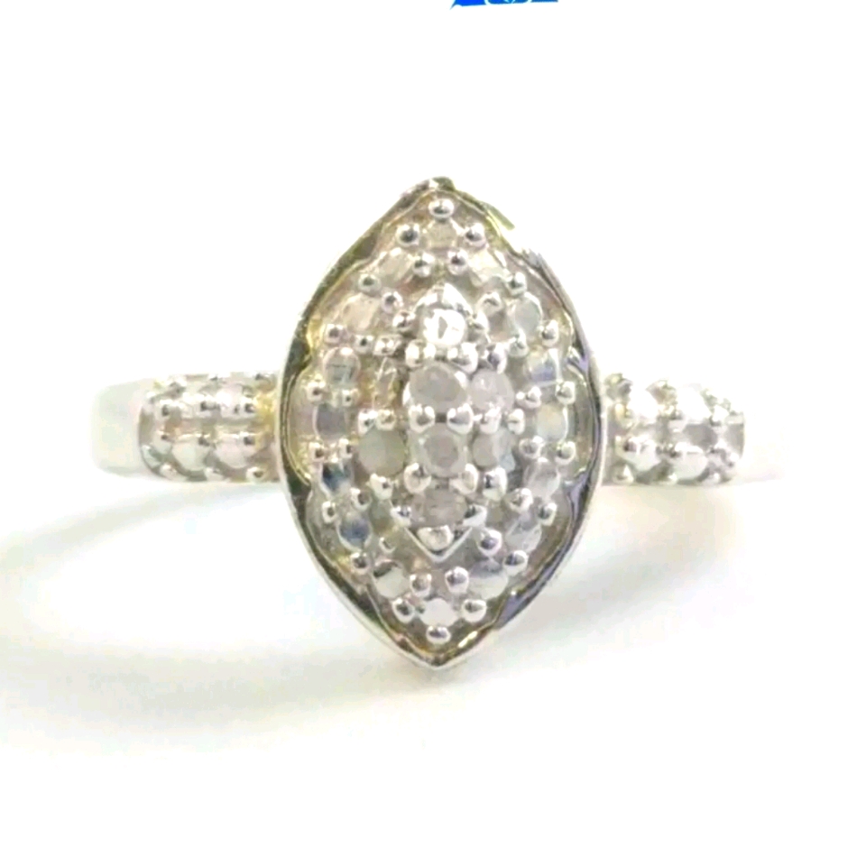 Genuine Diamond Gold 925 Ring